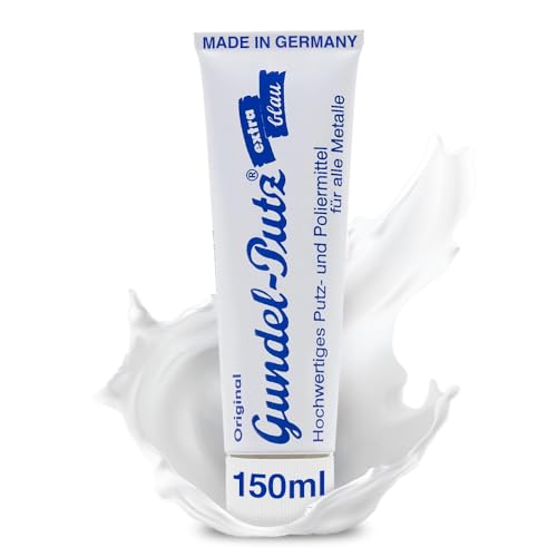 ORIGINAL GUNDEL-PUTZ hochwertige Putz & Polierpaste 1x150ml - für jede Art der blanken Metallpolitur geeignet - als Silberputzmittel, Chrompolitur, Messing Politur, Edelstahl Politur oder für den Herd von Original Gundel-Putz