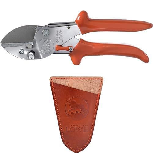 Original LÖWE 1 Set bestehend aus Profi Universal Amboss-Schere 1.105 für Industrie und Handwerk & Klingenschutz 9807 zum Schutz vor Verletzungen und Beschädigungen von Original LÖWE