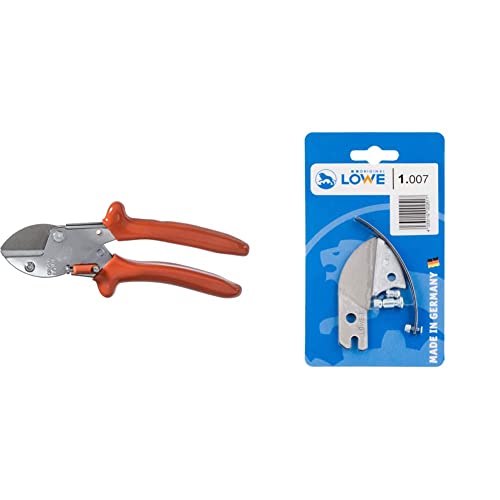 Original LÖWE 5 Profi Gartenschere Amboss 5.107 mit rostfreier und antihaftbeschichteter Stahlklinge & Ersatzteilset 1.007 Ersatzteile für Amboss Gartenschere - 5 teiliges Set aus Ersatzklinge Original LÖWE 5 Profi Gartenschere Amboss 5.107 mit rostfreier und antihaftbeschichteter Stahlklinge & Ersatzteilset 1.007 Ersatzteile für Amboss Gartenschere - 5 teiliges Set aus Ersatzklinge von Original LÖWE