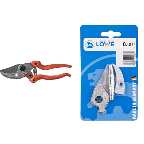 Original LÖWE 8 Amboss-Schere 8.104 mit Bypass Geometrie - scharfe handliche Gartenschere mit Standard-Griff und auswechselbarer Stahl-Klinge & Ersatzteilset 8.007 Ersatzteile Original LÖWE 8 Amboss-Schere 8.104 mit Bypass Geometrie - scharfe handliche Gartenschere mit Standard-Griff und auswechselbarer Stahl-Klinge & Ersatzteilset 8.007 Ersatzteile von Original LÖWE