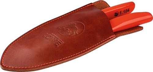 Original LÖWE Klingenschutz und Holster – 9808 | schützt beim Tragen am Körper vor Verletzungen | Made in Germany | 100% echtes Leder, Braunton, natürliches Echtleder von Original LÖWE