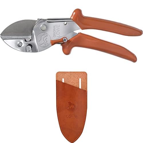 Original LÖWE Set bestehend aus Jagdschere 1.117 & Klingenschutz und Holster 9808 zum Schutz beim Tragen am Körper vor Verletzungen von Original LÖWE
