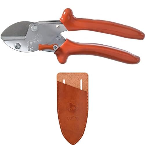 Original LÖWE Set bestehend aus Profi Amboss Gartenschere 5.107 zum Schneiden von Obstbaum, Apfelbaum oder Birnenbaum & Klingenschutz und Holster 9808 zum Schutz beim Tragen am Körper vor Verletzungen Original LÖWE Set bestehend aus Profi Amboss Gartenschere 5.107 zum Schneiden von Obstbaum, Apfelbaum oder Birnenbaum & Klingenschutz und Holster 9808 zum Schutz beim Tragen am Körper vor Verletzungen von Original LÖWE