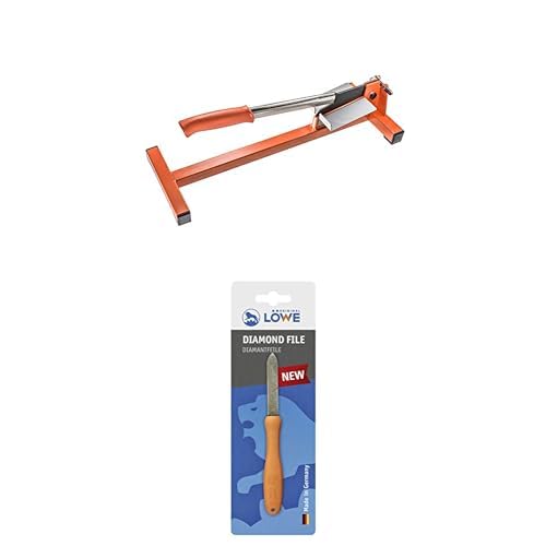 Original LÖWE Set bestehend aus Profi Hebelschneider 51.130 für sauberen und leichten Schnitt an harten flachen Leisten und Kabelkanälen & Diamantfeile 0023 für Scheren, Äxte und Werkzeuge von Original LÖWE
