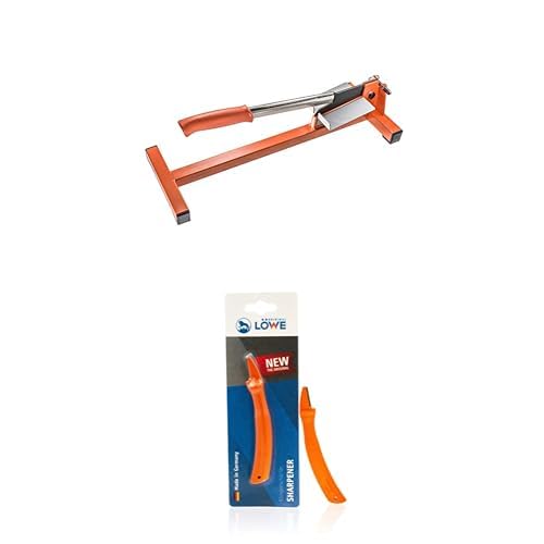 Original LÖWE Set bestehend aus Profi Hebelschneider 51.130 für sauberen und leichten Schnitt an harten flachen Leisten und Kabelkanälen & Klingenschärfer 0022 für Gartenscheren und Industriescheren von Original LÖWE