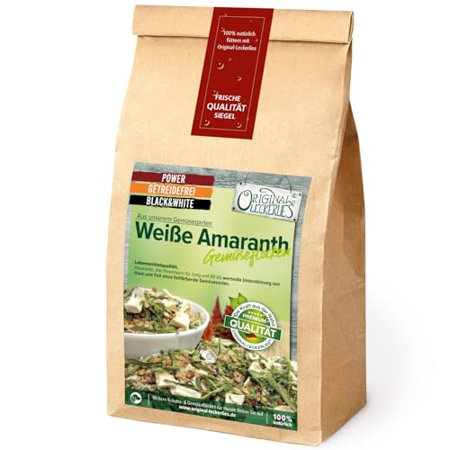 Original-Leckerlies: Weiße Amaranth-Gemüseflocken Black&White, 1 kg getreidefreie Gemüseflocken, Hundeflocken, Barf Zusatz Hund Hundefutter – Naturprodukt für Hunde Original-Leckerlies: Weiße Amaranth-Gemüseflocken Black&White, 1 kg getreidefreie Gemüseflocken, Hundeflocken, Barf Zusatz Hund Hundefutter – Naturprodukt für Hunde von Original-Leckerlies