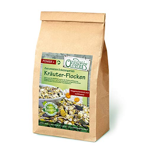 Original-Leckerlies: Kräuter-Flocken-Mix, 2 kg magenschonende Hundeflocken mit Haferflocken, Kamille, Melisse und Fenchel, Hundefutter- Naturprodukt für Hunde, barfen von Original-Leckerlies