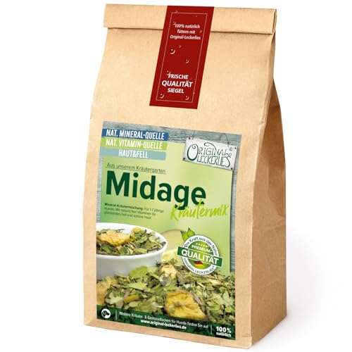 Original-Leckerlies: Midage-Kräutermix Basic, 250g Hundekräuter, Kräuter für Hunde, Hundefutter- Naturprodukt für Hunde, barfen von Original-Leckerlies