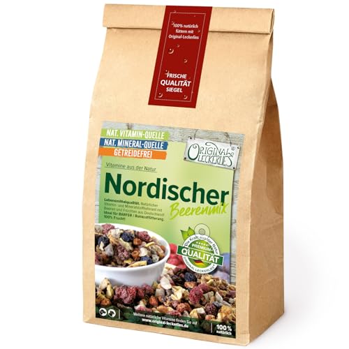 Original-Leckerlies: Nordischer Beeren-Fruchtmix 400g, ***Premium Qualität*** Papageienfutter, 100% Beeren und Früchte aus Deutschland, Futterergänzung für Papageien Original-Leckerlies: Nordischer Beeren-Fruchtmix 400g, ***Premium Qualität*** Papageienfutter, 100% Beeren und Früchte aus Deutschland, Futterergänzung für Papageien von Original-Leckerlies