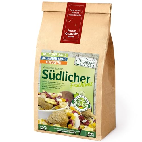 Original-Leckerlies: Südlicher Frucht-Mix 400g, ***Premium Qualität*** Papageienfutter, Reiner Fruchtmix aus südlichen Ländern, Futterergänzung für Papageien von Original-Leckerlies