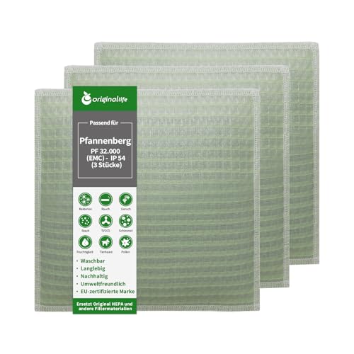 Originallife CLEAN Waschbarer Luftreinigung Filter für Pfannenberg PF 32.000 (EMC)(3 Stücke) von Original Life
