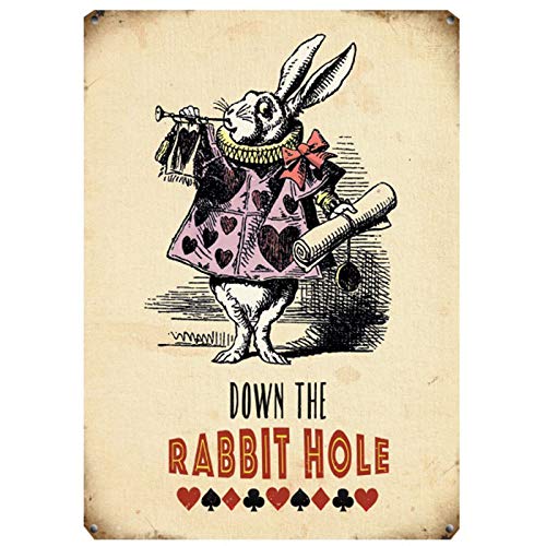 Kühlschrank Magnet – Alice in Wonderland – Die Kaninchen Loch von Original Metal Sign Co