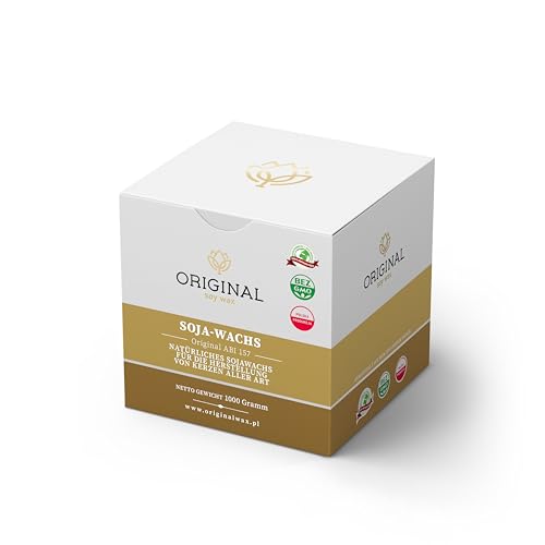 Original Soy Wax Premium 100% Sojawachs 1kg Natürliches Soja-Wachs Flocken für die Kerzenherstellung - Natürlich Kerzenwachs von Original Soy Wax