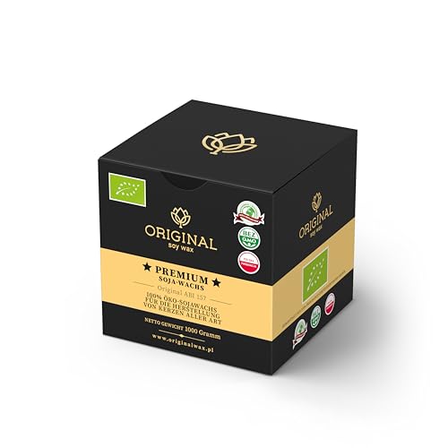 Original Soy Wax Premium 100% Sojawachs 1kg aus biologischem Anbau Natürliches Öko-Soja-Wachs Flocken für die Kerzenherstellung - Natürlich Kerzenwachs von Original Soy Wax
