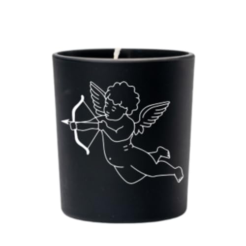 Original Soy Wax Valentinstag-Duftkerzen Amor Schwarz Duft: Lux Cashmere Soja-Kerzen Valentinstag Romantisches Geschenk Candle Kerzen aus 100% Vegan Sojawachs Duftkerzen im Glas Valentine's Day von Original Soy Wax