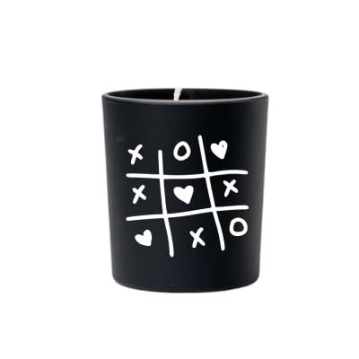 Original Soy Wax Valentinstag-Duftkerzen Kreuz und Herz Schwarz Duft: Lux Cashmere Soja-Kerzen Valentinstag Romantisches Geschenk Candle aus 100% Vegan Sojawachs Duftkerzen im Glas Valentine's Day von Original Soy Wax