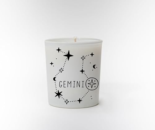 Original Soy Wax Zodiac Duftkerze Tierkreiszeichen: Zwillinge - aus 100% veganem Sojawachs - Aromatherapie Weiße Kerzen - Sternzeichen Duftkerzen im Glas - Duft: Harmony von Original Soy Wax