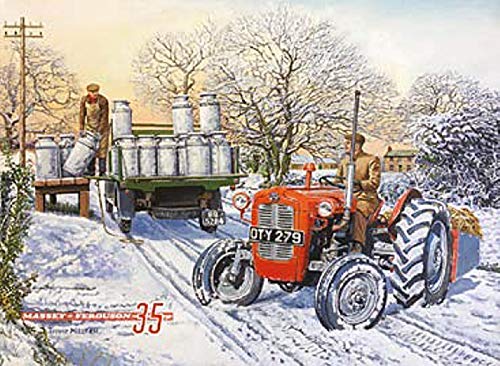 Original Massey Ferguson 35 Traktor Pin Schnee Klein Metall Schild 200mm x 150mm von Original