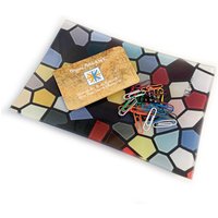 Art Deco Waschtisch Aus Glas Farbenfrohes Schreibtisch-Accessoire von OriginalArtworkbyK