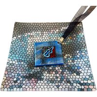 Bunt Blau Glas Tablett Schmuck Schmuckhalter von OriginalArtworkbyK