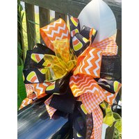 Halloween-Kollektion - Halloween-Schleife, Halloween-Dekor, Halloween-Band, Halloween, Candy Corn, Corn Ribbon, Mailbox-Schleife, Kranzschleife von OriginalBowMovement