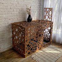 Hundehütte Für Große Rassen - Indoor-Hundehütte Mit Kreisförmigen Muster Und Abnehmbarem Dach Hundehütte Für Große Rassen - Indoor-Hundehütte Mit Kreisförmigen Muster Und Abnehmbarem Dach von OriginalDogFurniture