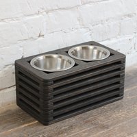 Hundenapf 15.2Oz./ 1.8Cups/450Ml Erhöhter Doppelnapfständer, Hundenapf, Futternapf, Neues Hundegeschenk, Holznapf von OriginalDogFurniture