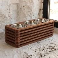 Hundenapf 15.2Oz./ 1.8Cups/450Ml Erhöhter Dreifach-Nasennapfständer, Hundennapf, Hundenapf, Futternapf, Neues Hundegeschenk, Holznapf von OriginalDogFurniture