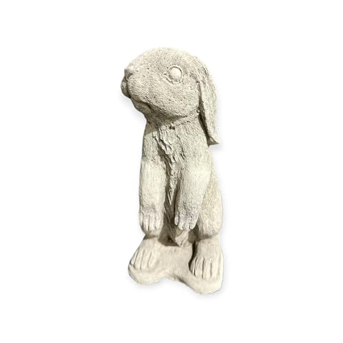OriginalPaul Skulp & Betondesign Kleiner Stehender Hase Hazel: Steinguss, 1,6kg, 21x10x11cm - Frostsicher & Witterungsbeständig für Haus und Garten, Steinfigur von OriginalPaul Skulp & Betondesign