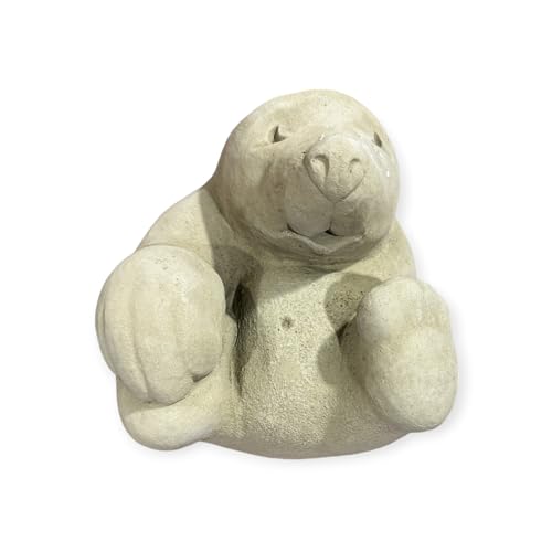 OriginalPaul Skulp & Betondesign Verspielter Maulwurf auf dem Rücken liegend - Robuste Steinguss-Skulptur Maße (H/B/T): 14/15/16 cm von OriginalPaul Skulp & Betondesign