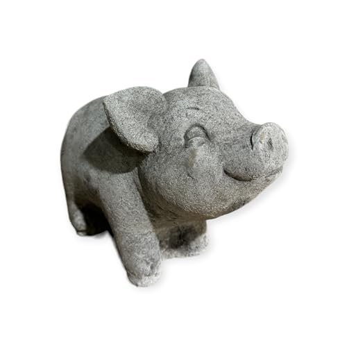 OriginalPaul Frostsicheres kleines Schwein - Handgefertigt in Deutschland - H 21cm x B 13cm x T 25cm von OriginalPaul Skulp & Betondesign