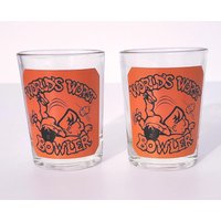 Bowling Schnapsgläser Vintage Kitschy 2Er Set Weltweit Schlimmster Bowler von OriginalVintageGypsy
