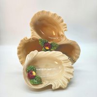 Handbemalte Seifenschale & Schmuckschale Apfel Motiv Made in Japan von OriginalVintageGypsy