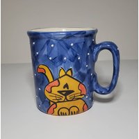 Keramiktasse Katze Charaktere Carrie Wroot Handgemalte Vintage Kaffeebecher Tee Und Maus von OriginalVintageGypsy
