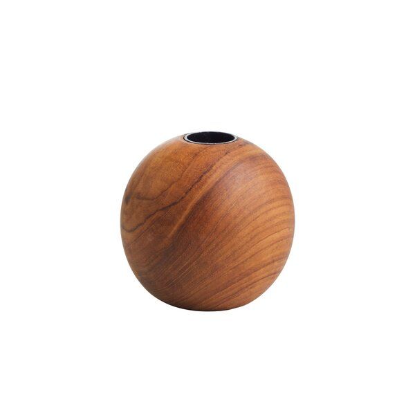 Originalhome Kerzenständer aus recyceltem Teakholz, Ball, M von Originalhome