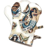 Handgemachtes Ofenhandschuhe Set 2Er Meerjungfrau Pinups Grillhandschuhe von OriginalsbyLauren
