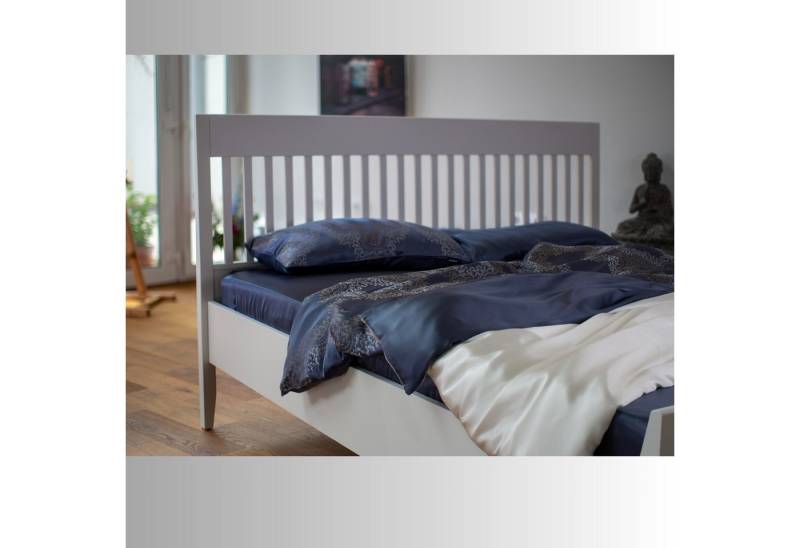 Bettbezug Seiden-Bettbezug aus Maulbeerseide, Blue & White, orignee, hypoallergen und schlaffördernd von orignee