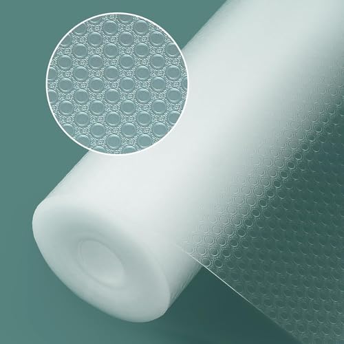 Origuuds Schubladenmatte, Eva-Material Wasserdichtem Schubladenauskleidung Antirutschmatte Kühlschrankauskleidungen Nicht Klebende für Küchenschränke Schubladen Schrank (Transparent/30cm x 300cm) von Origuuds