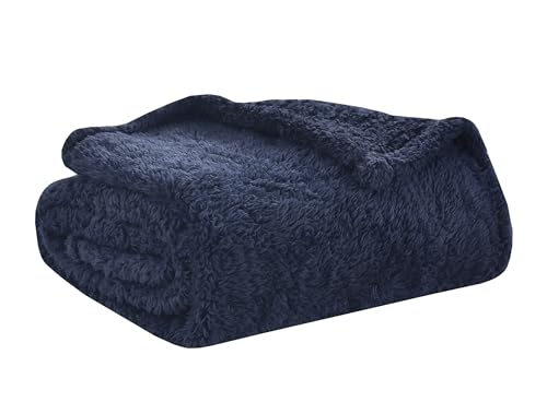 Orilautex Flanell-Bettdecke Queen - Weicher, Leichter Plüschkomfort Einer luxuriösen Mikrofaser-Decke (Navy, 130x170cm) von Orilautex