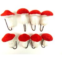 8 Rot Weiß Pilz Set Von Feengarten Terrarium Handwerk Pilze Cake Topper Hut Verschönerung von OrinsTreasureChest