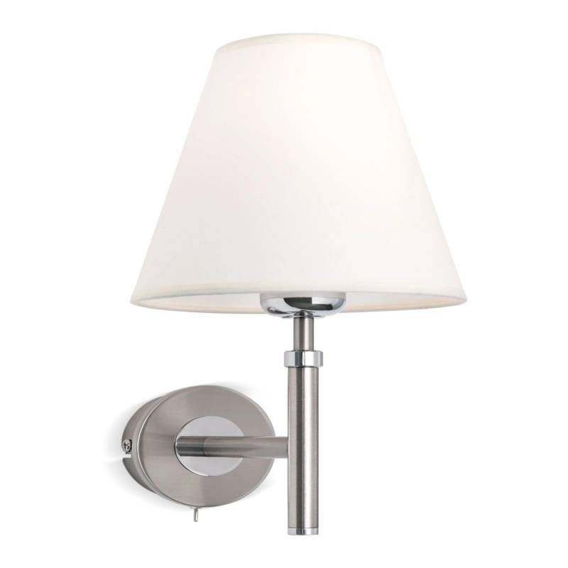 Orion Leuchten Stoff Wandleuchte Kara 1xE27 Satin Weiß von Orion Leuchten