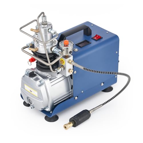 CREWORKS PCP Kompressor 300bar Automatisch Luftkompressor-Pumpe 4500PSI Hochdruckluftpumpe 1800W Kompressorpumpe Auto-Stop Kompressor 30MPA Hochdruck PCP Inflator für die Aufblasflasche von CREWORKS