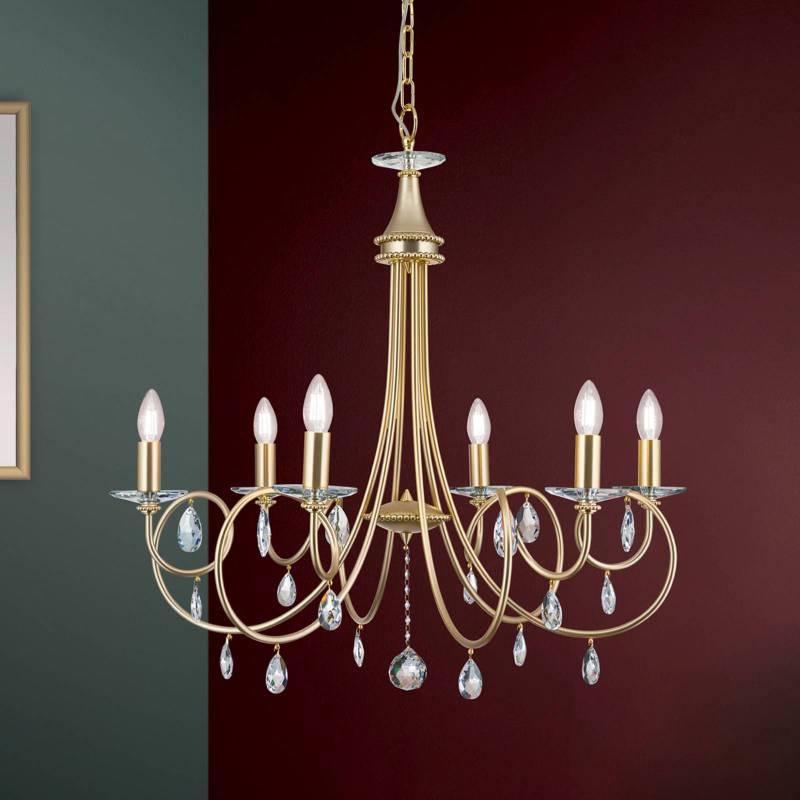 Kronleuchter Violetta gold, 6-flammig von Orion