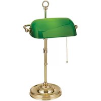 [GEBRAUCHT] Orion Bankerlampe Harvard Tischlampe Leuchte Lampe Mit Zugschalter Messing/Grün B-Ware von Orion