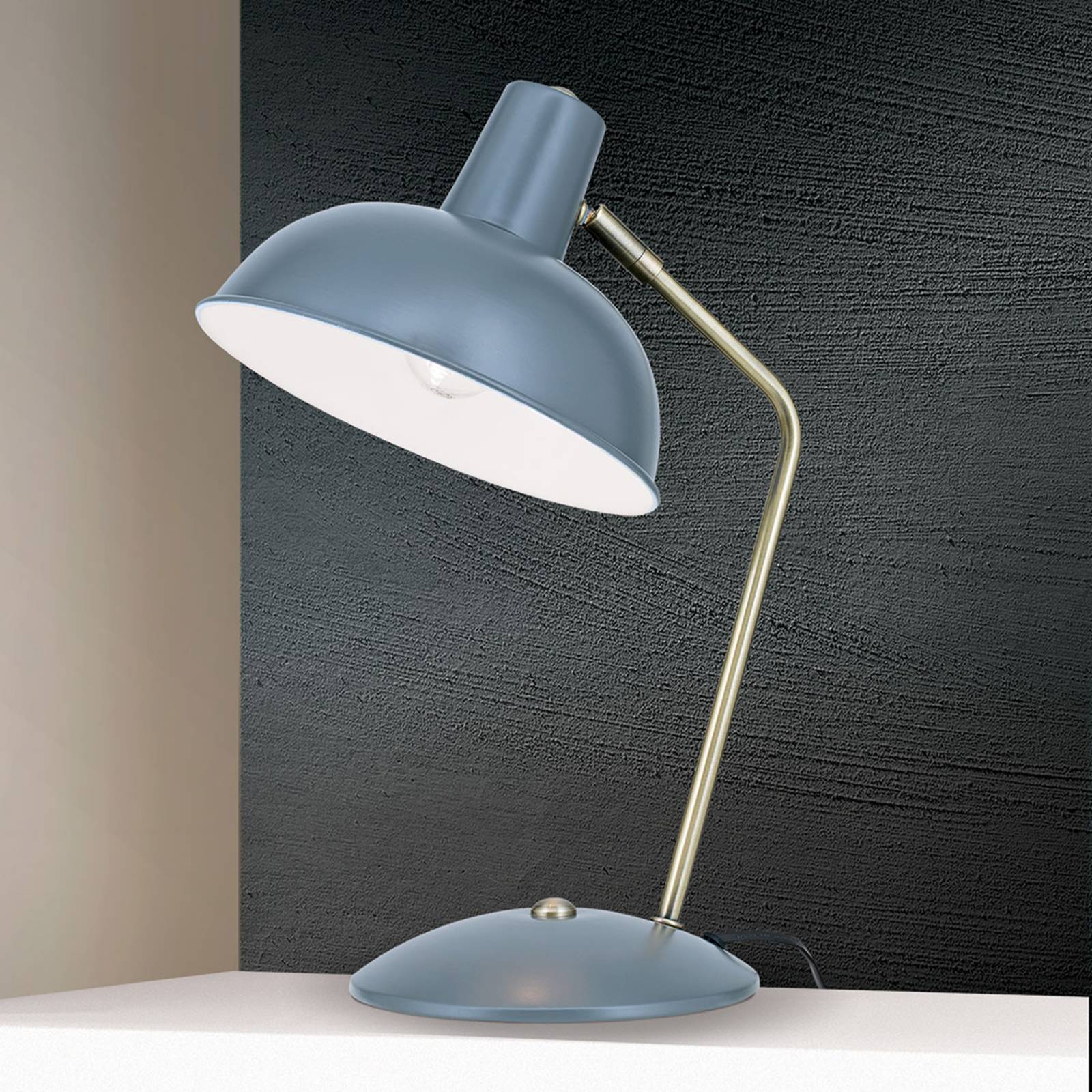 Im Vintage-Look - Tischleuchte Fedra grau Im Vintage-Look - Tischleuchte Fedra grau von Orion