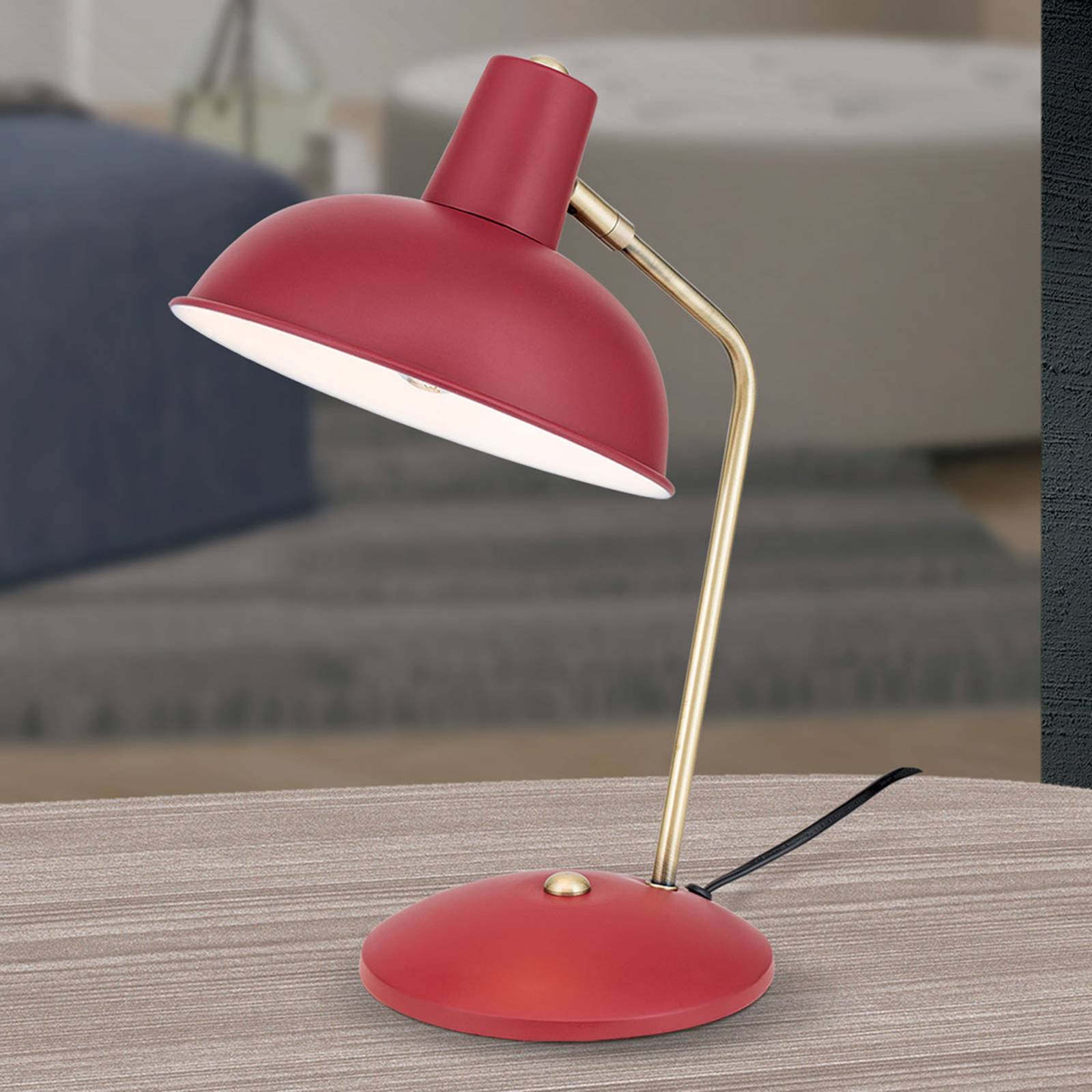 Im Vintage-Look - Tischleuchte Fedra rot Im Vintage-Look - Tischleuchte Fedra rot von Orion