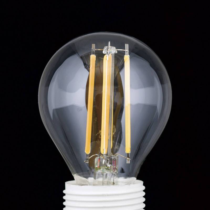 LED-Leuchtmittel Filament E27 G45 klar 6W 827 720lm dimmbar von Orion