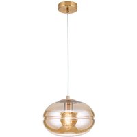 [NEUWERTIG] Orion Hängeleuchte Pendellampe Richard Metall Messing Glas Amber E27 Dimmbar B-Ware von Orion