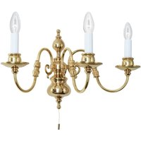 Neuwertig] Orion Wandleuchte Imke Wandlampe Wandlicht Leuchte Lampe 3 Flg. Messing Poliert B-Ware von Orion