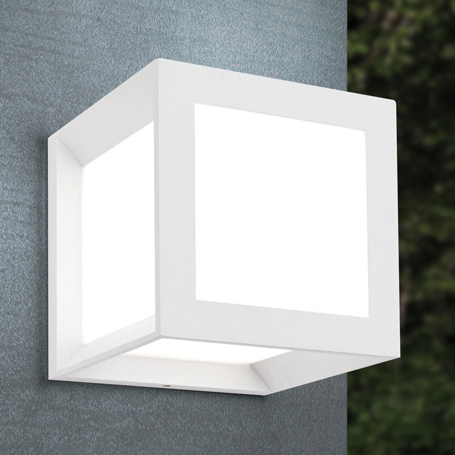 Orion Außenwandleuchte Wandlampe Außenbeleuchtung Henry 16x16x16cm Weiß B-Ware von Orion